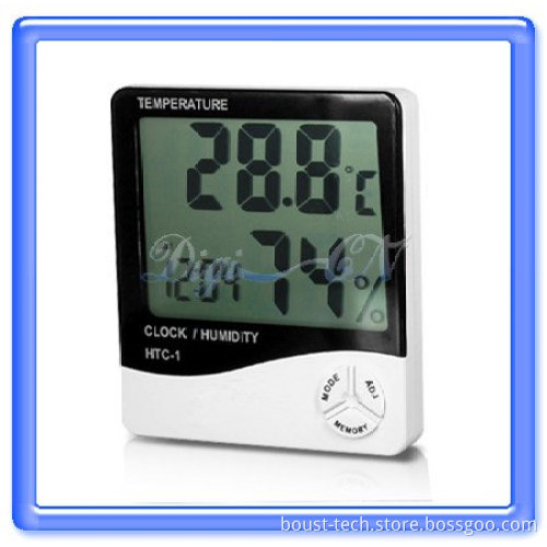 Boust Digital Room LCD Thermometer / Hygrometer Alarm Clock (BST-AED)